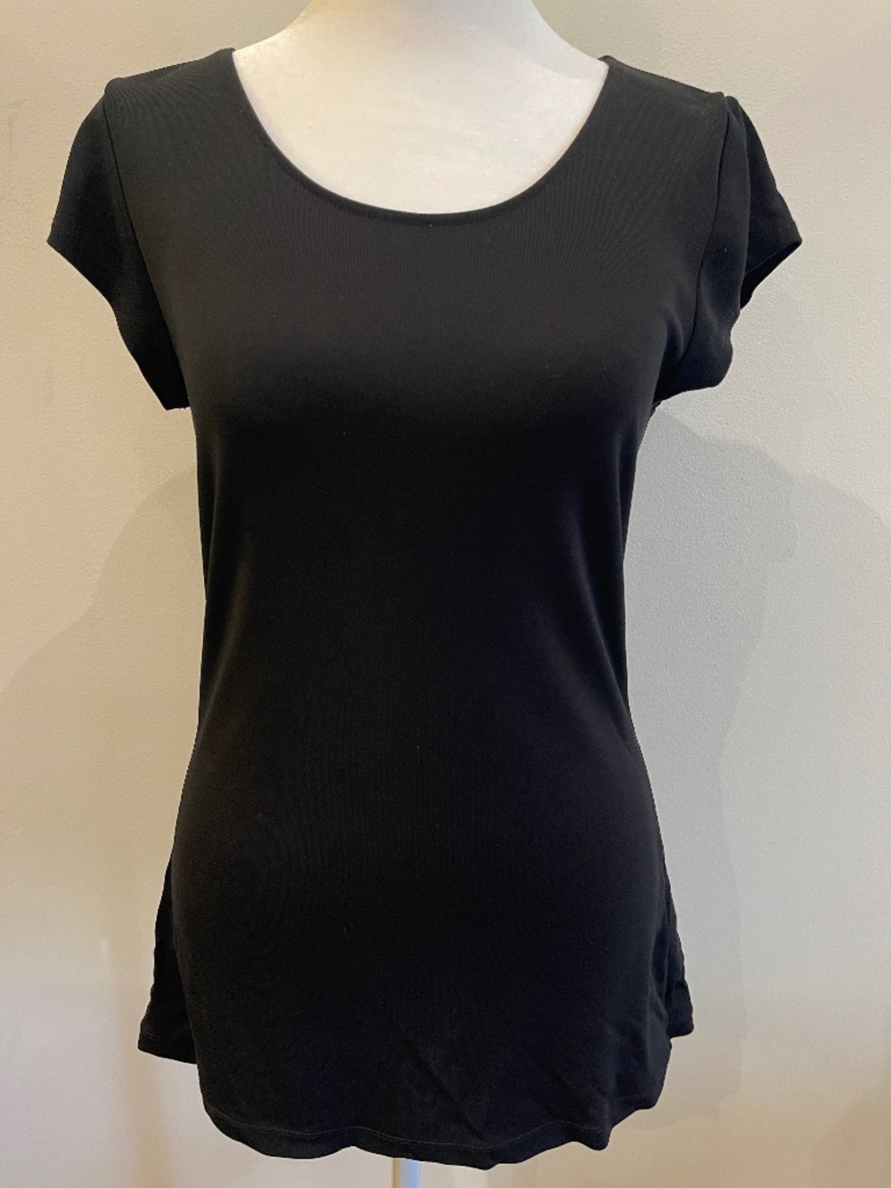 DKNY Black Short-Sleeved Top Size P